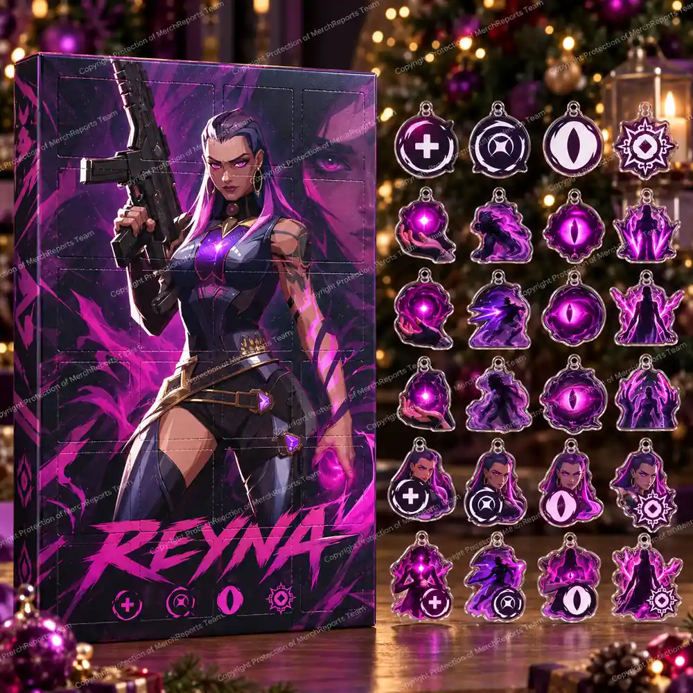 VALORANT Reyna Soul Orb Ability Icons Christmas Acrylic 24 Ornaments Advent Calendar