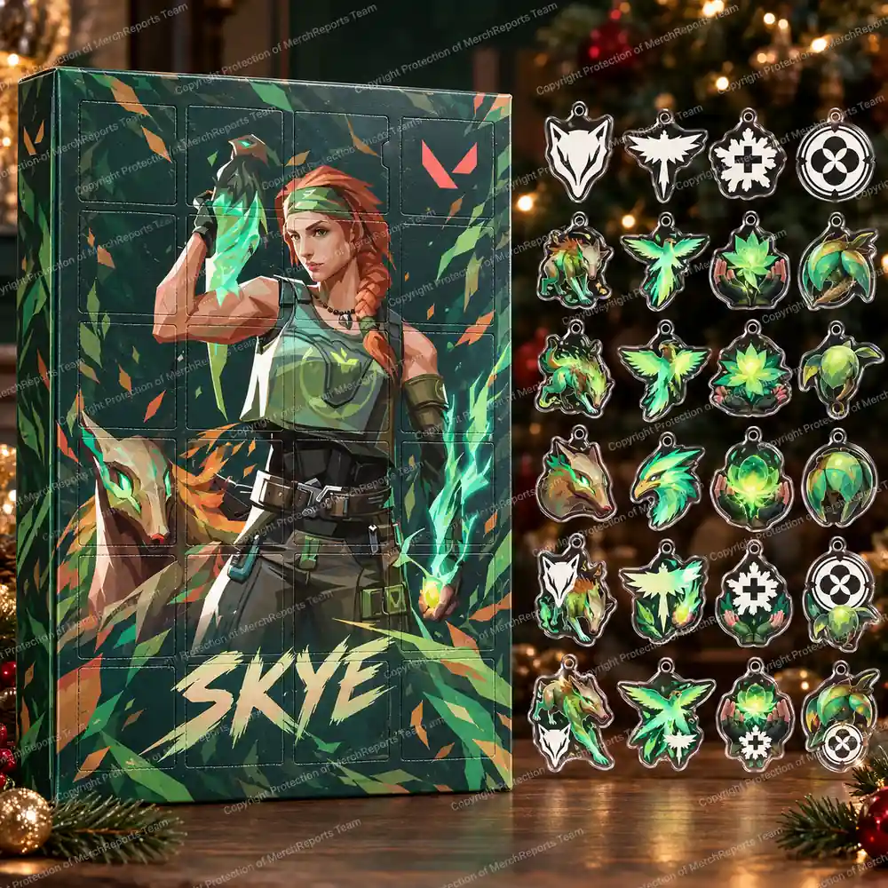 VALORANT Skye Nature Creature Ability Icons Christmas Acrylic 24 Ornaments Advent Calendar