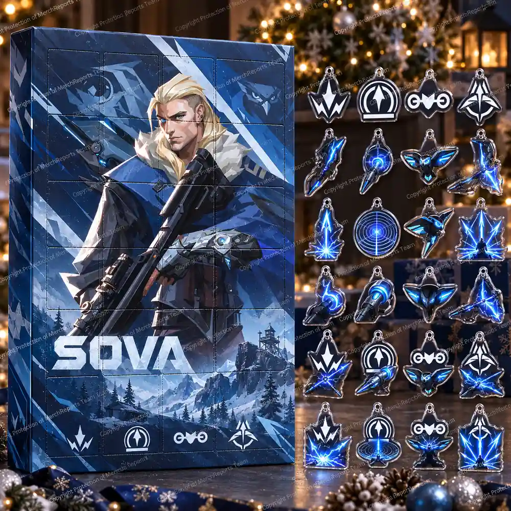 VALORANT Sova Recon Bow Drone Ability Icons Christmas Acrylic 24 Ornaments Advent Calendar