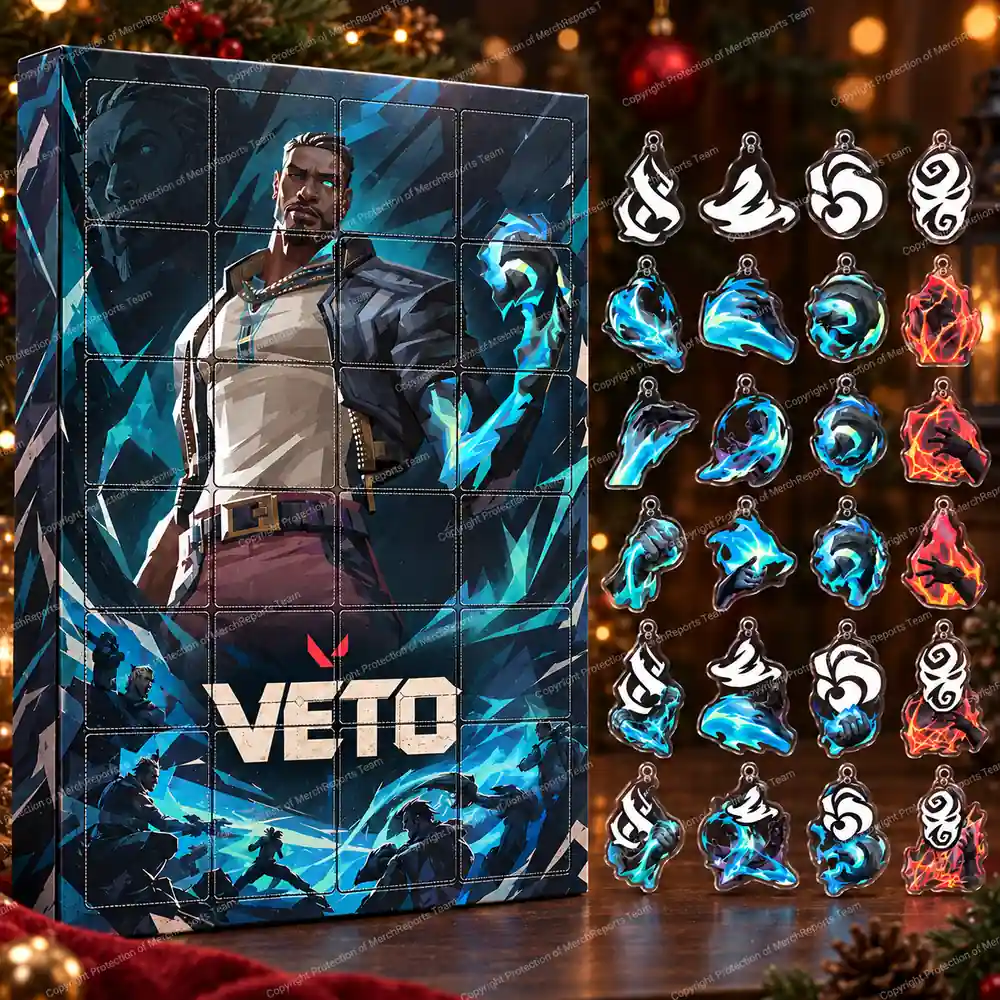 VALORANT Veto Mutation Ability Icons Christmas Acrylic 24 Ornaments Advent Calendar