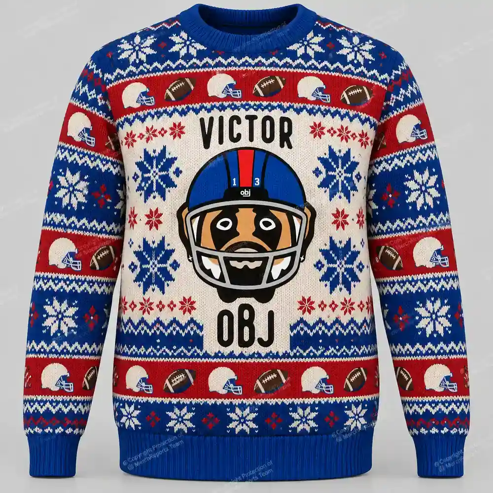 Victor OBJ Number 13 Christmas sweater