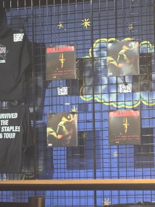 Close-up of square record sleeves with price signs