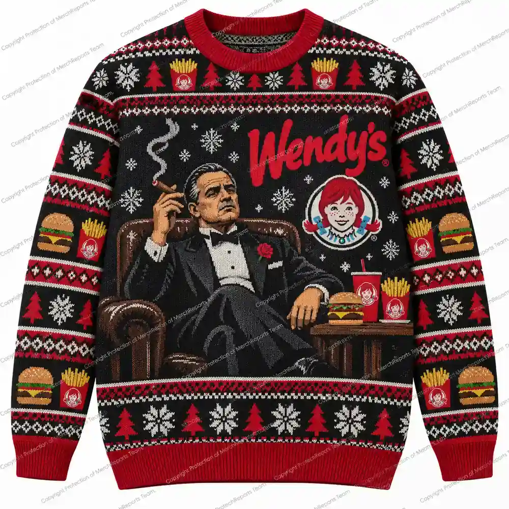 Wendy’s Mafia Boss Christmas sweater