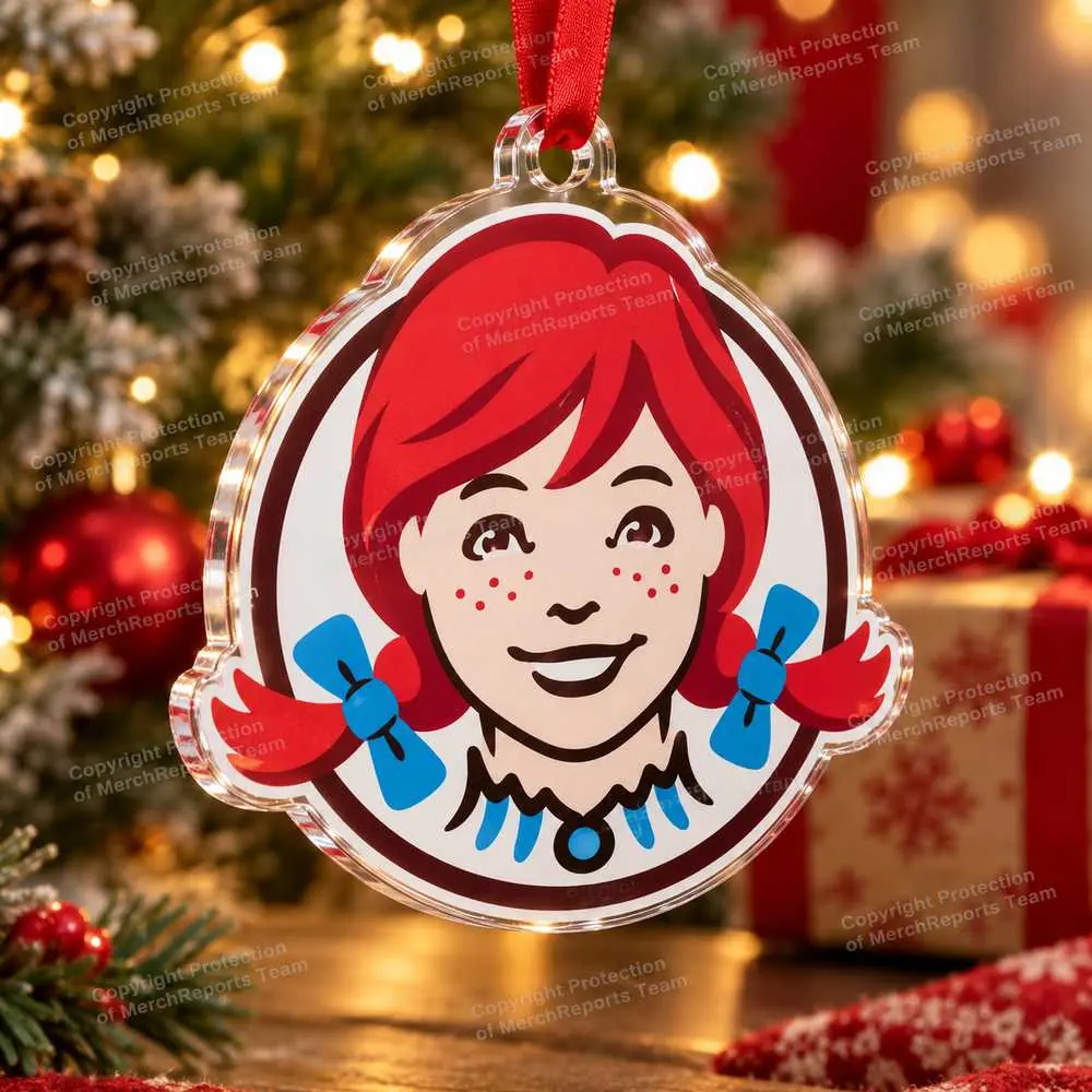 Wendy’s Redhead Mascot acrylic Christmas ornament