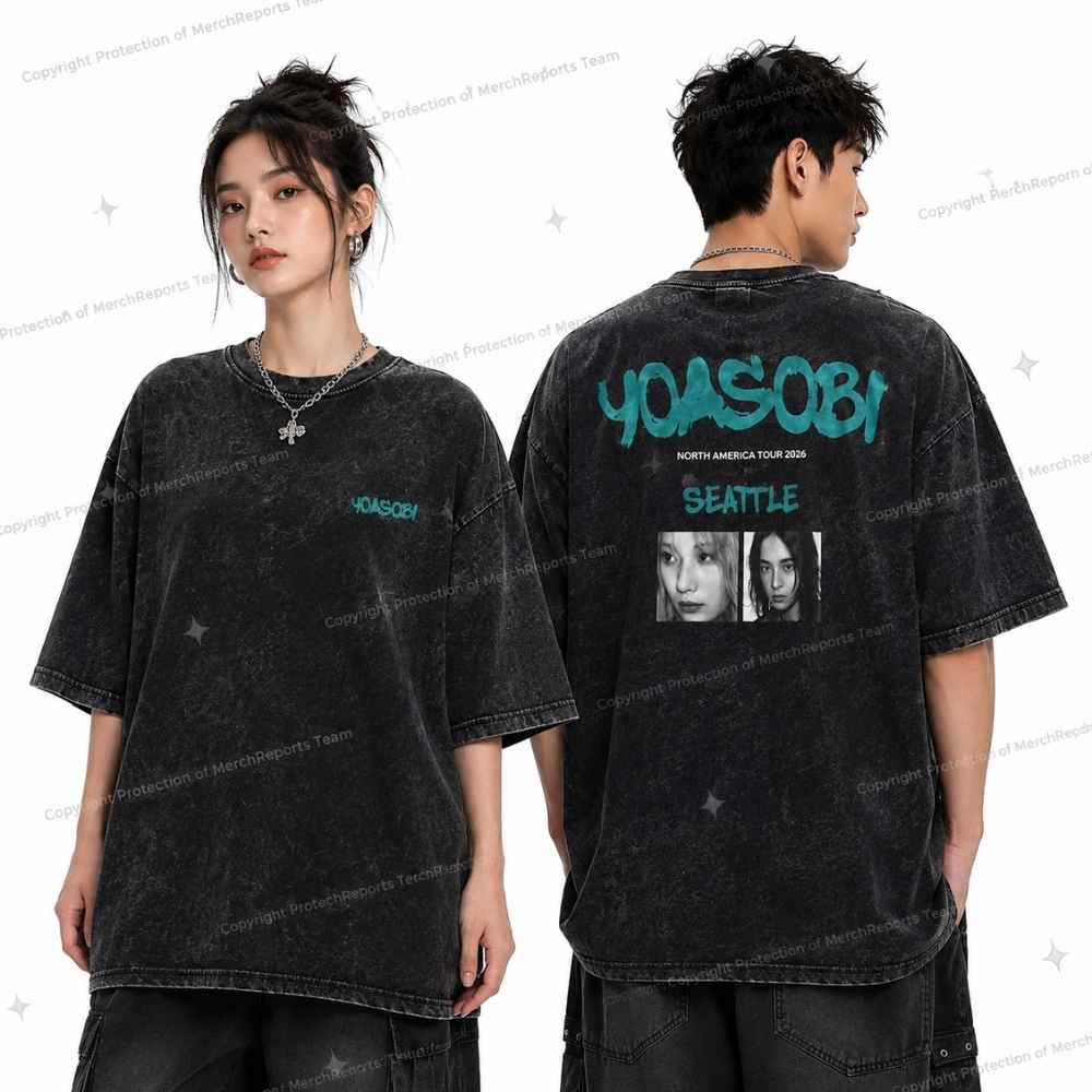 Seattle Venue Acid-Washed Tee product photograph