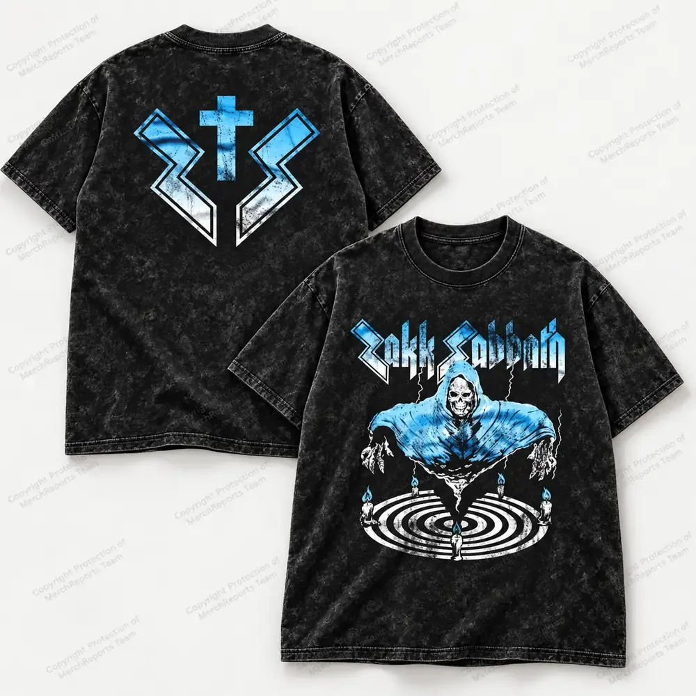 Zakk Sabbath Blue Reaper · Acid Wash shirt artwork
