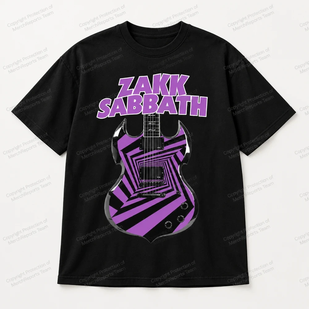 Zakk Sabbath Purple Guitar · Regular Black shirt artwork