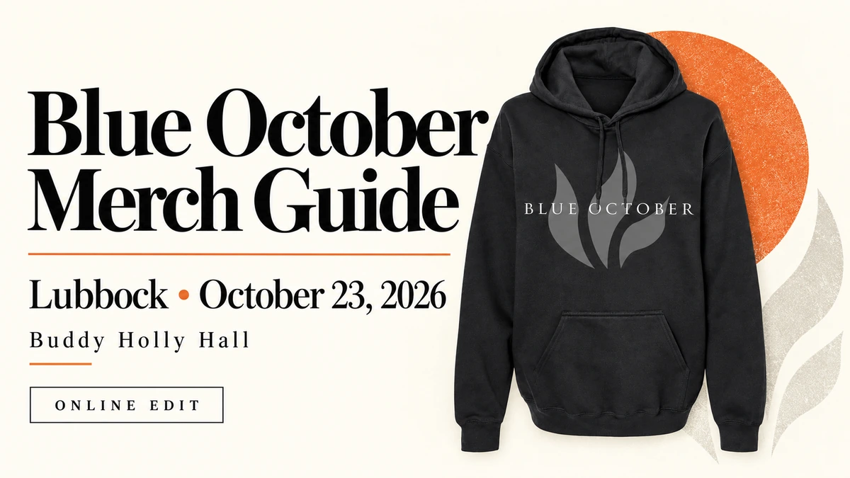 Blue October Lubbock October 23, 2026 — Flame Logo Pullover Hoodie