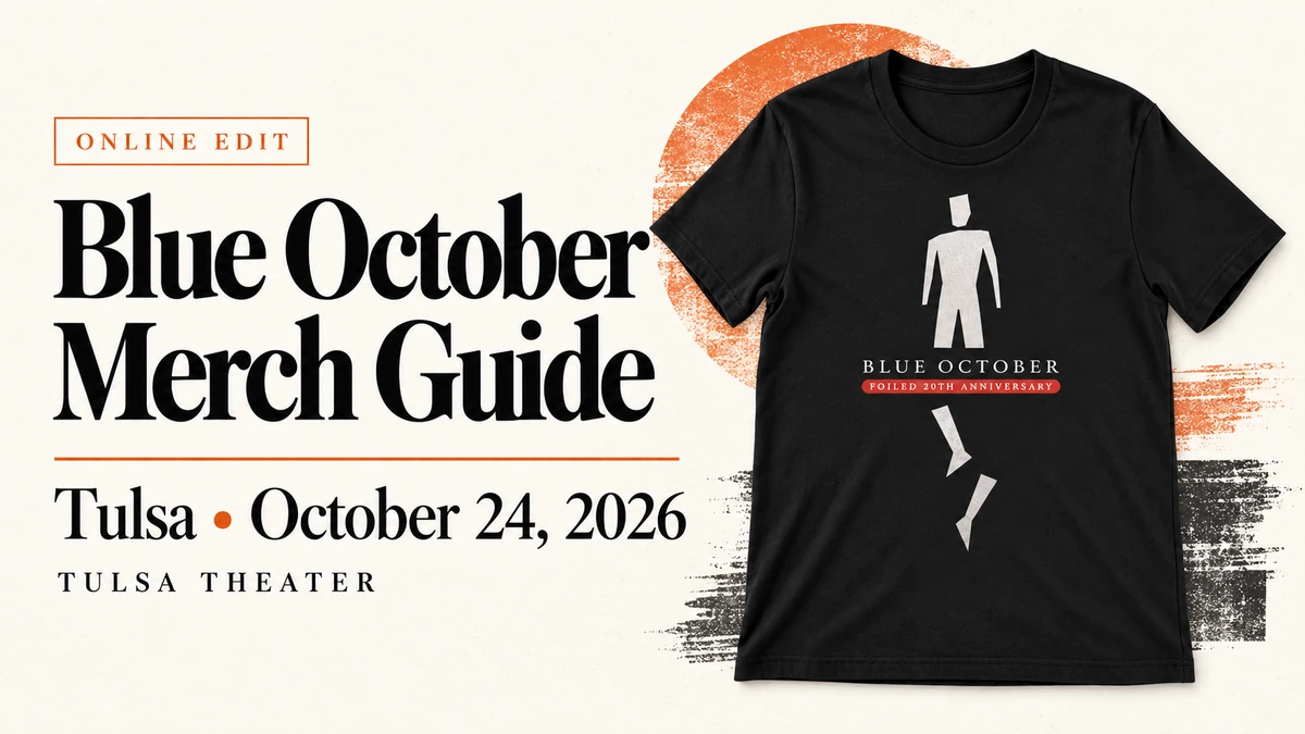 Blue October Tulsa October 24, 2026 — Foiled Broken Figure Shirt
