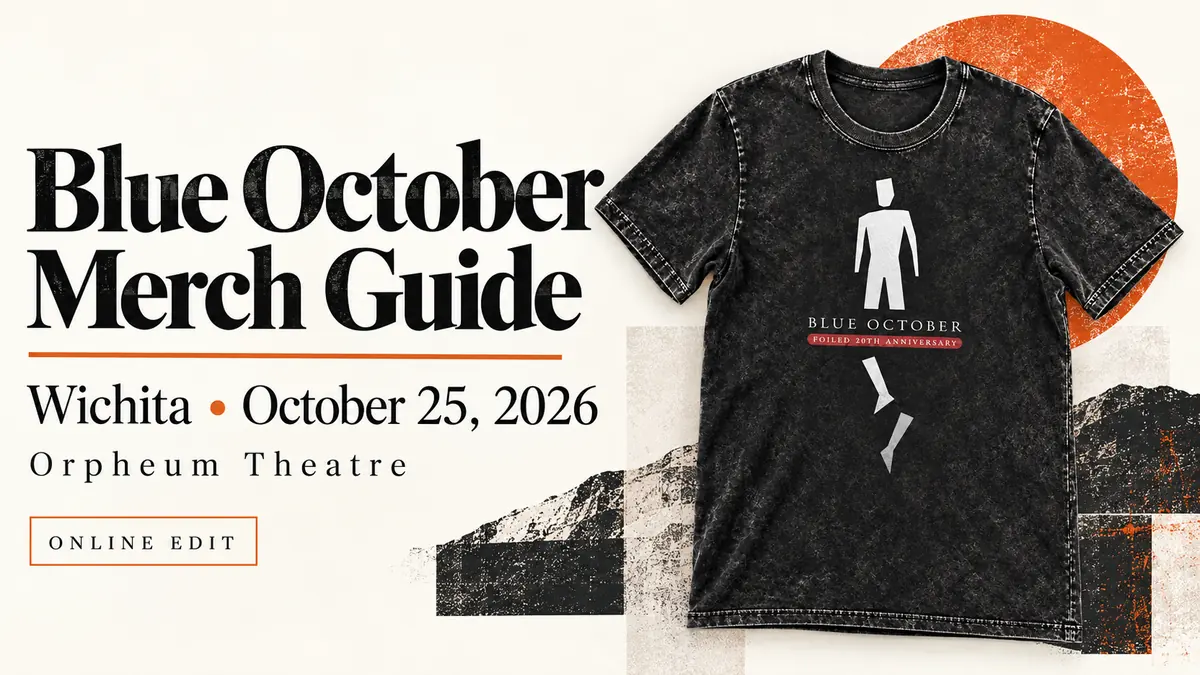 Blue October Wichita October 25, 2026 — Foiled Acid-Washed Shirt