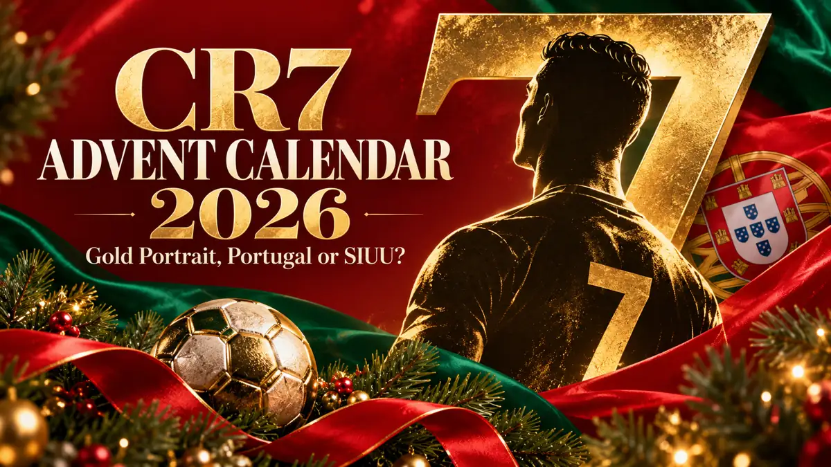 cr7 football Christmas 2026 editorial gift illustration