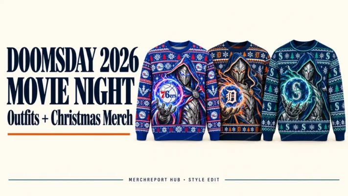 Editorial banner for Avengers Doomsday 2026 Movie Night Outfits: Marvel Christmas Merch Ideas