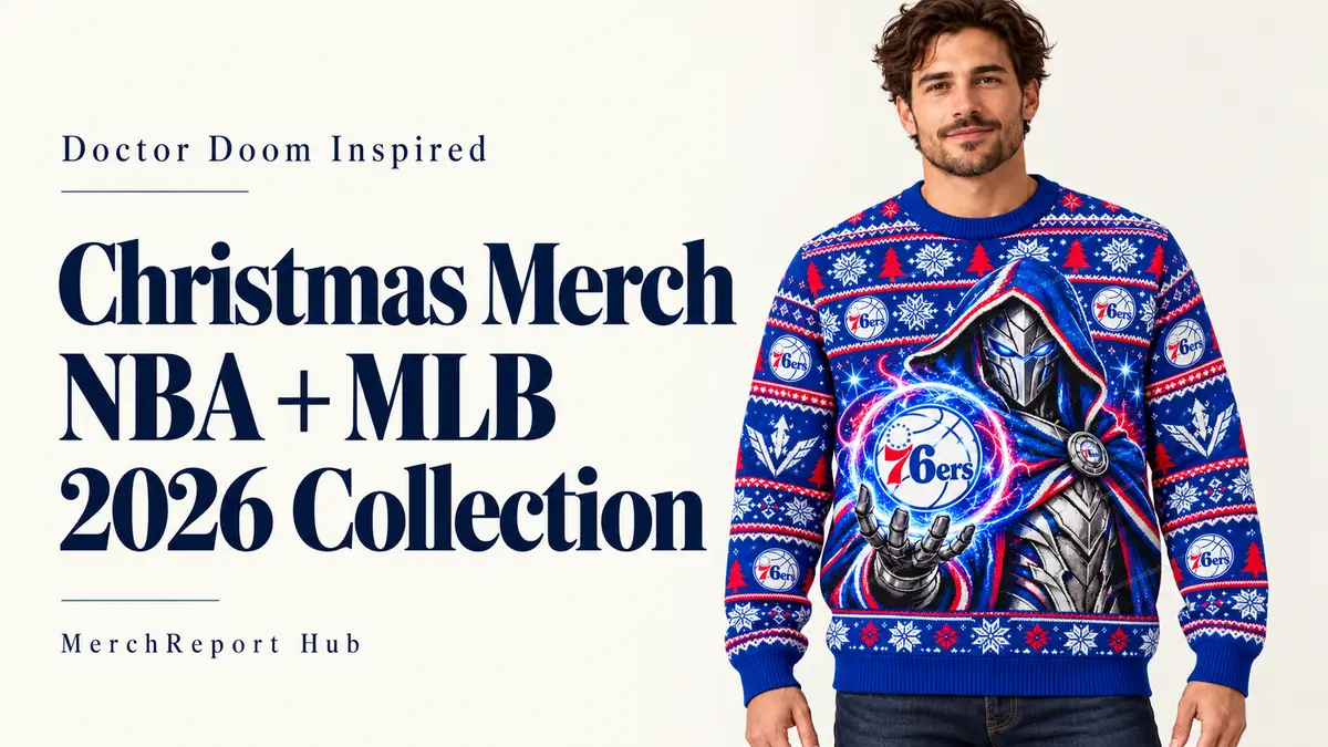 Editorial banner for Doctor Doom Avengers Doomsday 2026 Christmas Merch: NBA & MLB Sweater Collection