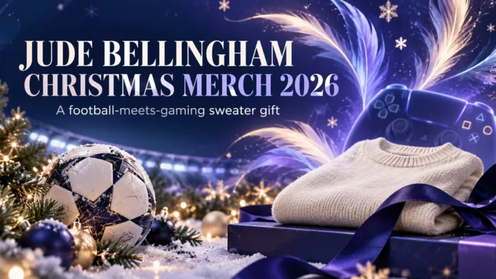 jude-bellingham football Christmas 2026 editorial gift illustration