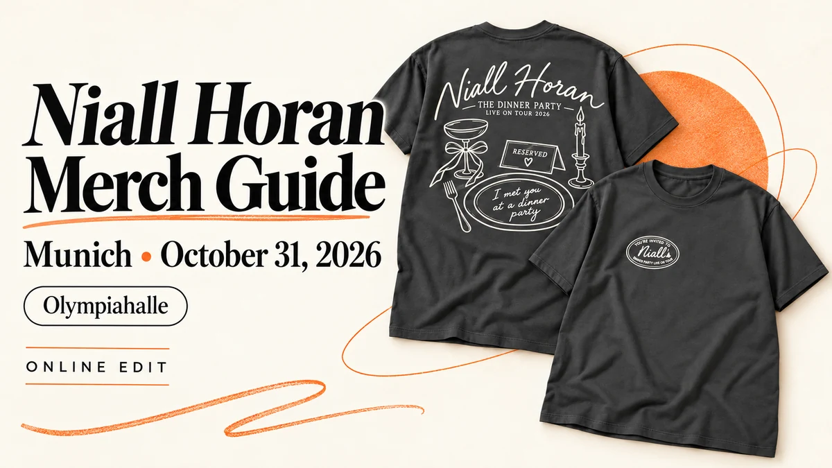 Niall Horan Munich, October 31, 2026: Charcoal Dinner Party Two-Sided Shirt
