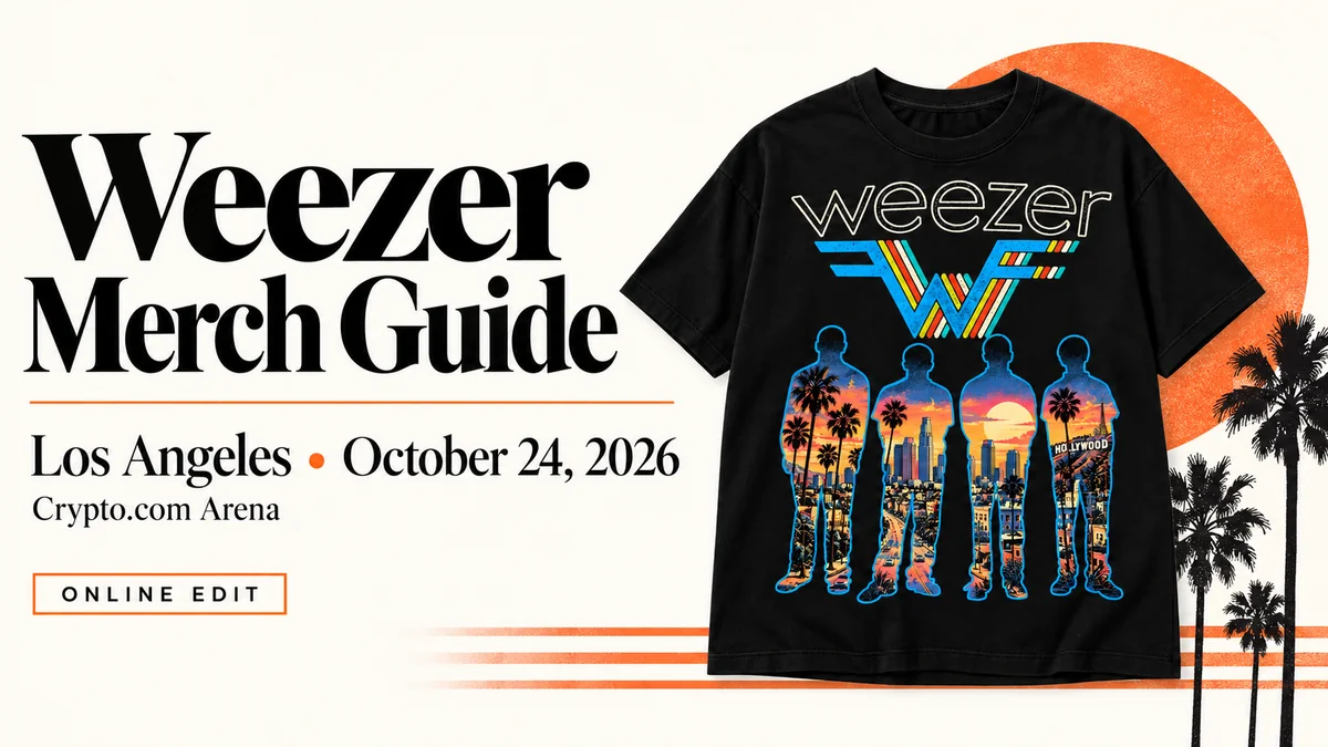 Weezer Los Angeles October 24, 2026 — Hollywood Sunset Silhouette Shirt