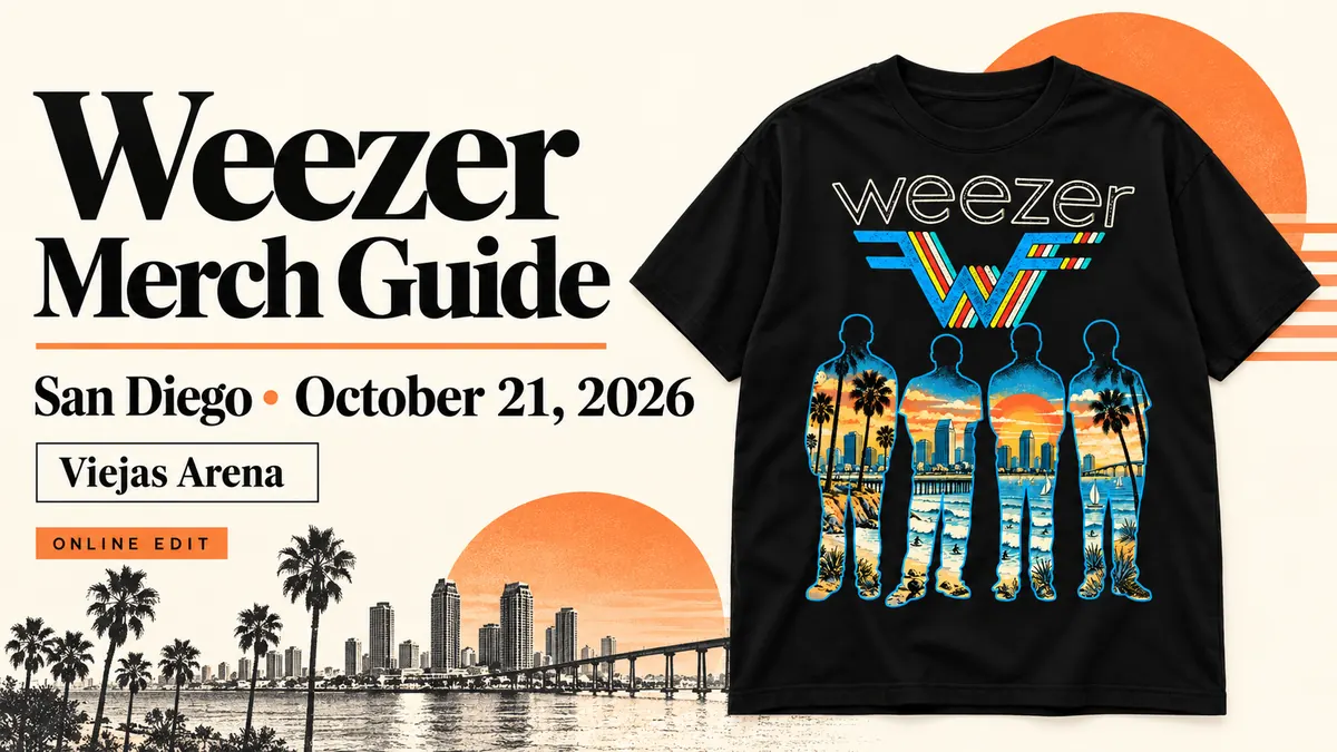 Weezer San Diego, October 21, 2026: Sunset Skyline Silhouette Shirt